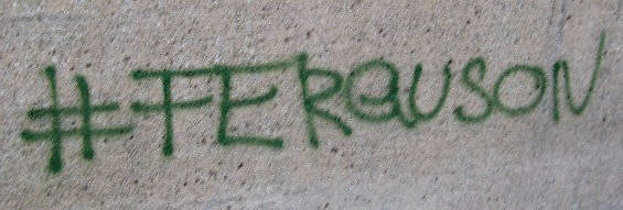 FERGUSON graffiti tag in zurich switzerland. FERGUSON ist berall. FERGUSON is everywhere whre there aare cops