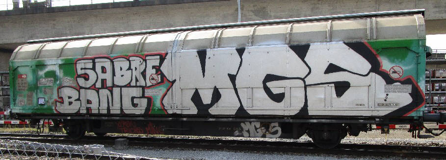 SABRE BANG MGS SBB-gterwagen graffiti zrich