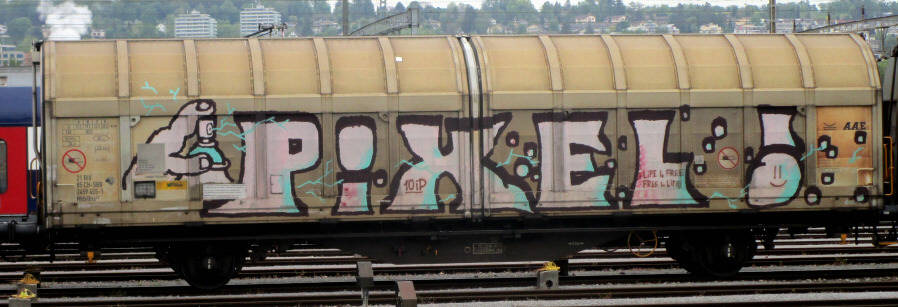 pixel güterwagen graffiti zürich