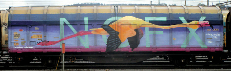 nofx flamingo güterwagen sbb graffiti