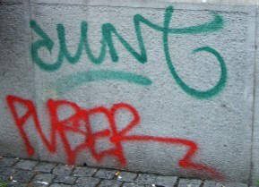 CUNT graffiti tag zrich PUBER graffiti tasg zrich