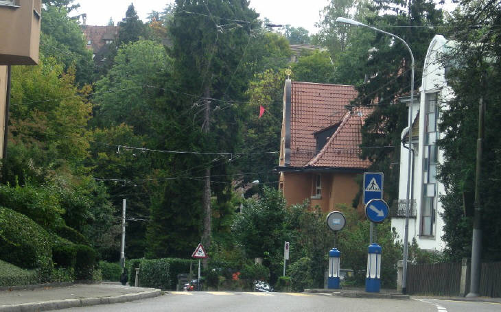 Bergstrasse Zrich mit Hare Krishna Temple