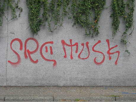 SRC MUSK graffiti tag zrich