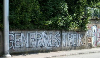 GENERALSTREIK. graffiti in zrich