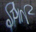 SPIN graffiti crew tag zrich