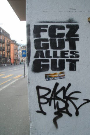 FCZ gut alles gut FCZ graffiti zrich schblonengraffiti