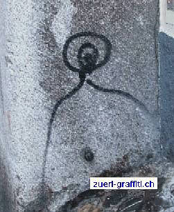 harald ngeli original graffiti 1977-79. das rennende auge ist ein typisches ngeli graffiti aus seiner anfangszeit ende der siebziger jahre