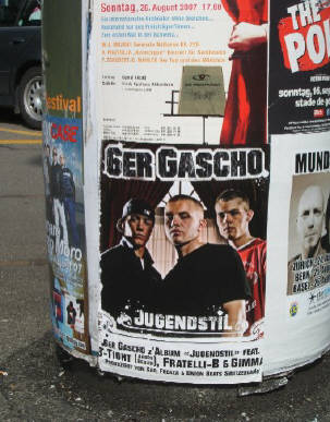 6er gascho cd album jugendstil plakat september 2007 zrich unterstrass