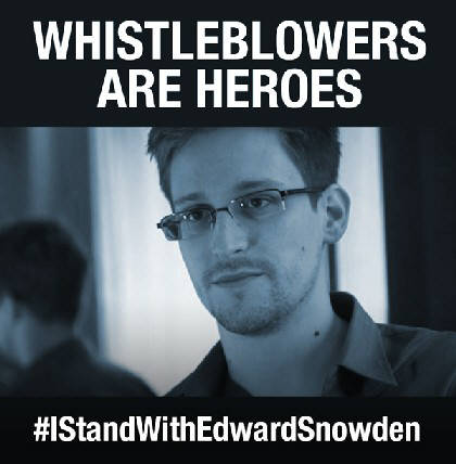 edwrd snowden. massenberwachung gefhrdet die abwehr von terrorattacken. whistleblowers are heroes