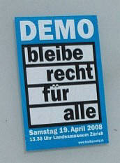 DEMO bleiberecht fr alle, samstag, 19.. april 2008 zrich schweiz
