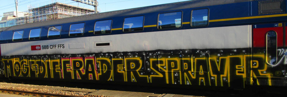Mge die Era der Sprayer niemals enden Train graffiti SBB S-Bahn Zrich