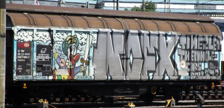NOFX DONALD DUCK SBB-gterwagen graffiti zrich cargo train graffiti freights