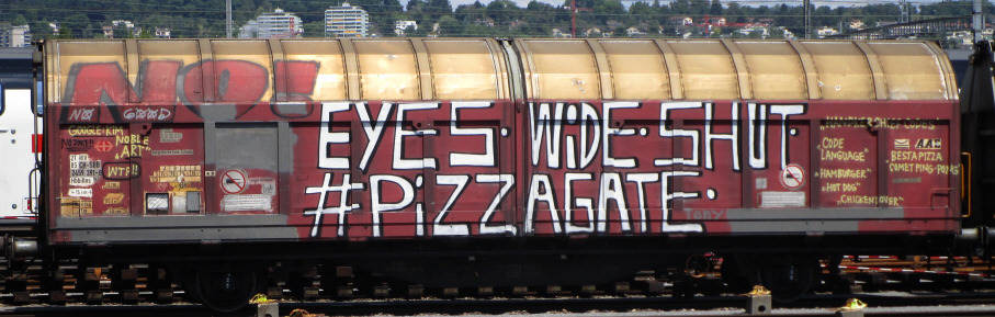 PIZZAGATE SBB-gterwagen graffiti zrich cargo train graffiti freights AFTER  IT WAS CENSORED