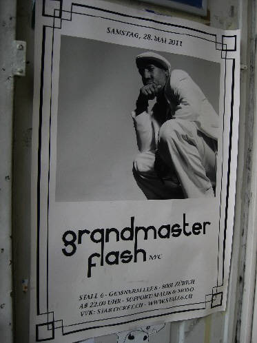 grandmaster flash concert 2011 in zurich switzerland, saturday, mnay 28. 2011. grandmaster flash kommt nach zrich. 28. mai 2011 im stall 6, gessnerallee zrich