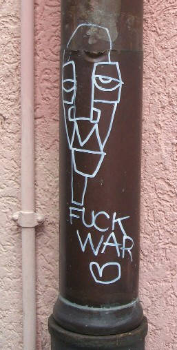 FUCK WAR streetart graffiti zurich switzerland bckerstrasse k4
