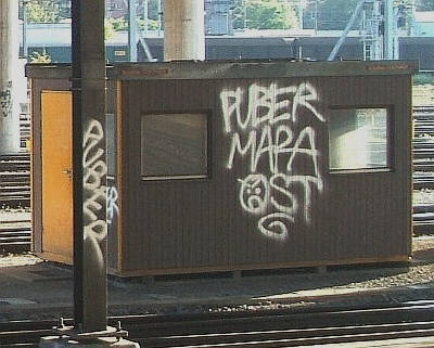 PUBER MARAOST graffiti tags bahnhof hardbrcke sbb zrich