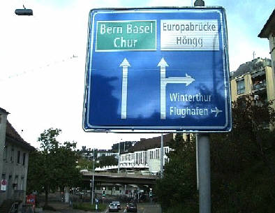 Hnggerstrasse mit Blick auf Wipkingerplatz Zrich Wipkingen