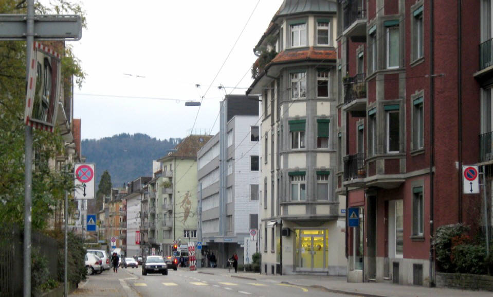 Hschgasse Zrich mit Blick Richtung Seefeldstrasse