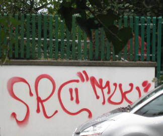 SRC TUSK graffiti tag  Zrich